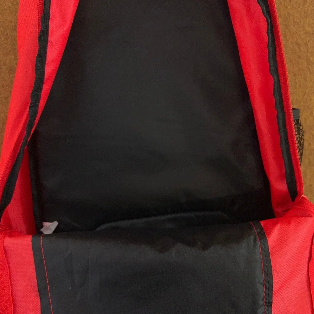 McGraw Hill Unisex OS Red Black Logo Promotional Zippered Backpack